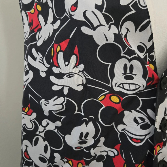 Vintage Unisex 100% Silk Mickey Mouse Vest size LARGE - Picture 2 of 11